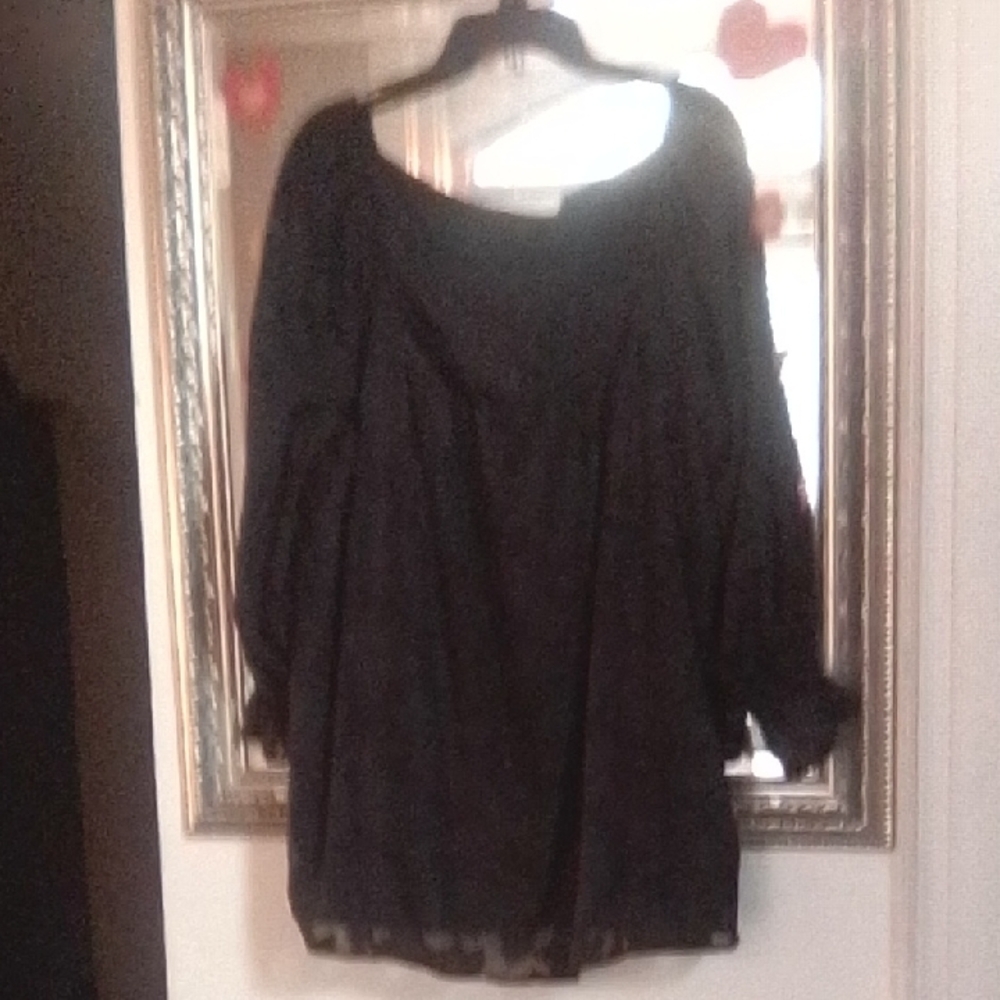 Torrid Black Ruffled Blouse